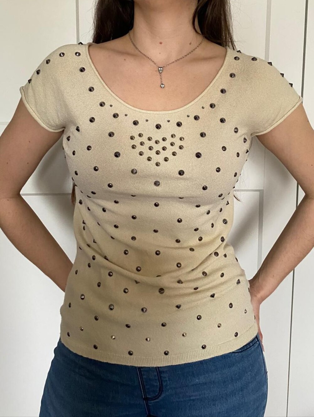 Twin-set By Simona Barbieri Studded Heart Detail Top